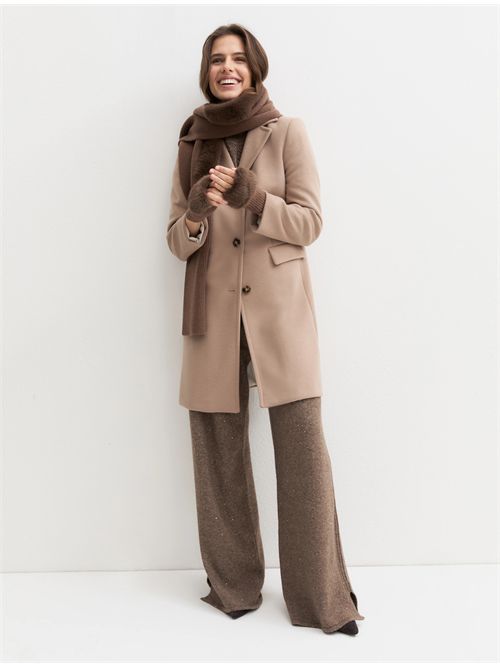 Cappotto semi aderente in jersey soft